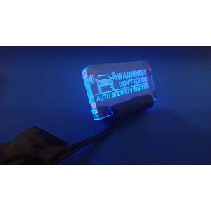 カーセキュリティ アクリルLEDスキャナー WARNINGロゴ 白色
