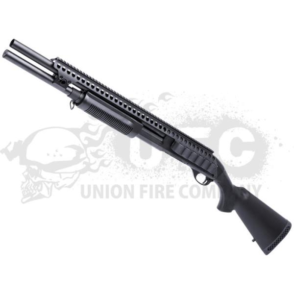 CYMA M870 ロング Tac. 固定ストック フルメタルショットガン BK（2営業日発送）