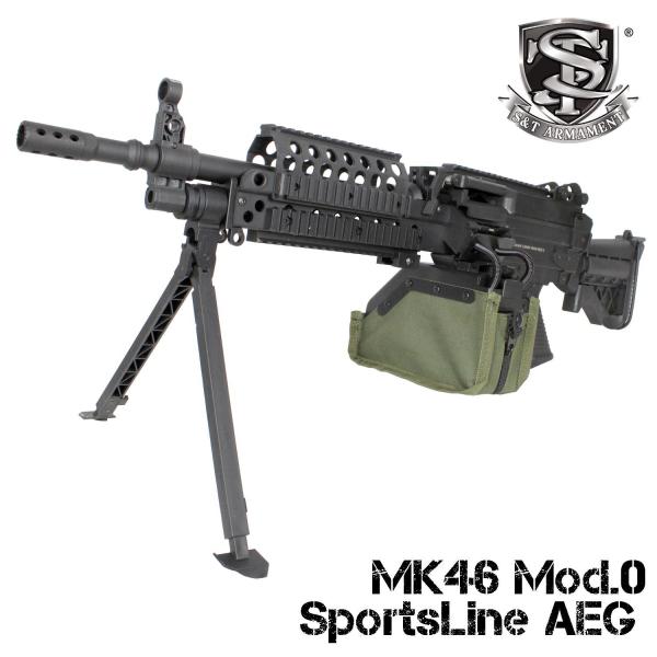 【6月下旬入荷予約】S&amp;T MK46 Mod.0 BK スポーツライン電動ガン(無刻印)