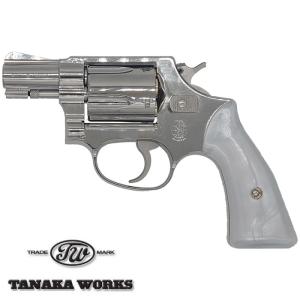 タナカ S&W M36 Chiefs Special 2インチ Square Butt Travis Model Ver.2 モデルガン ニッケルフィニッシュ｜aquamall