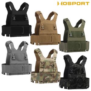 ポーチ付き Slickタイプ プレートキャリア セット WOSPORT Ferro Slicksterタイプ プレートキャリア Multicam Black