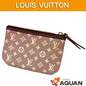 セール　ルイヴィトン　小銭入れ　コインケース　キーリング　美品　LOUIS　VUITTON モノグラム・イディール　ポシェット・クレ　キーリング付きコインケース｜aquankyoya