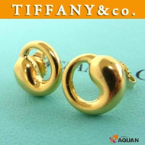 TIFFANY&Co．　ティファニー　エターナルサークル　ピアス　イエローゴールド　750　YG　K18　アクセサリー　送料込み｜aquankyoya