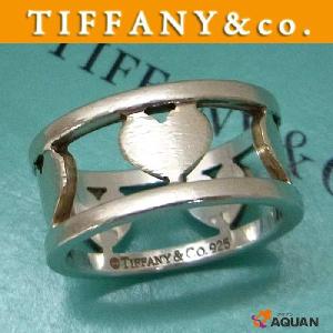 TIFFANY＆Co.　ティファニー　ハートリング　指輪　シルバー　SV925　サイズ約8.5号　アクセサリー｜aquankyoya