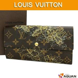 LOUIS　VUITTON　ルイヴィトン　モノグラム・ダンテェル ポルトフォイユ・サラ　長財布　レース　刺繍　ゴールド　M95389 　未使用　送料込み｜aquankyoya