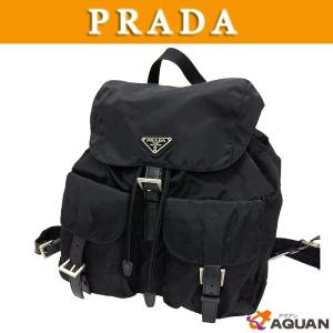 PRADA　プラダ　リュック　ナイロン×レザー　ブラック　黒　レディース　送料込み｜aquankyoya