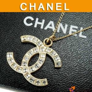 CHANEL　シャネル　ココマーク　ラインストーン　ネックレス　ペンダント　ゴールド　アクセサリー　　送料込み｜aquankyoya