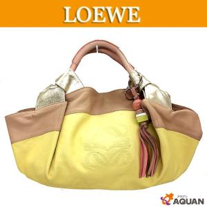 大特価セール！　LOEWE　ロエベ　ナッパアイレ　ブリーサ　マルチ　ナッパ　レザー　シープスキン　ラムレザー　トリコロール　レモンイエロー　送料込み｜aquankyoya