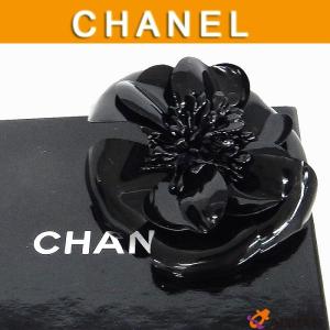 セール！　CHANEL　シャネル　カメリア　コサージュ　ブローチ　ブラック　アクセサリー　小物　｜aquankyoya