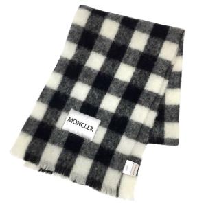 MONCLER モンクレール モヘヤ ボックスチェック マフラー ストール