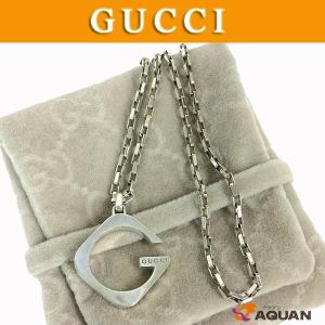 GUCCI　グッチ　ネックレス　ペンダント　Gロゴ　シルバー925　アクセサリー　シルバー　男女兼用｜aquankyoya