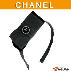 シャネル　CHANEL　カチューシャ　ヘアアクセサリー　サテン×ベロア　ブラック　送料込み｜aquankyoya