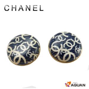 CHANEL　シャネル　イヤリング　ココマーク　ラウンド　ブルー　アクセサリー　送料込み｜aquankyoya