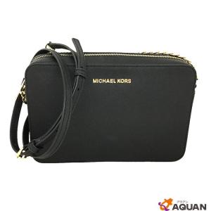 MICHAEL　KORS　マイケルコース　クロスボディバッグ　斜め掛けショルダーバッグ　ポシェット　チェーンショルダー　レザー　ブラック×ゴールド｜aquankyoya