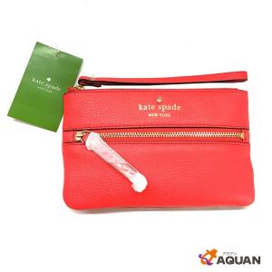 セール kate spade ケイトスペード ポーチ リストレット PWRU2938 cobble hill レザー ボルドー geranium 未使用 新品 aq1997｜aquankyoya