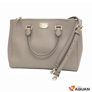 MICHAEL　KORS　マイケルコース　２WAY トートバッグ　ショルダーバッグ　レザー　グレージュ｜aquankyoya