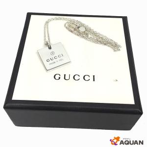 セール GUCCI グッチ ペンダント プレート ネックレス シルバー925 AG925 シルバー メンズ レディース アクセサリー  美品 aq3300｜aquankyoya