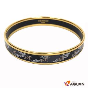 HERMES エルメス ユニ H バングル ブレスレット ピンク ドット aq10156