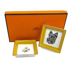 HERMES エルメス アフリカ グリーン トレイ 小物入れ 未使用 aq7525  