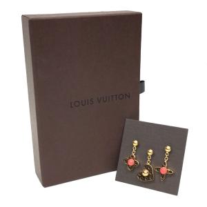 LOUIS VUITTON ルイヴィトン ピアス ブックル ドレイユ ハイドアンドシーク M66532３点セット ゴールド aq6095｜aquankyoya