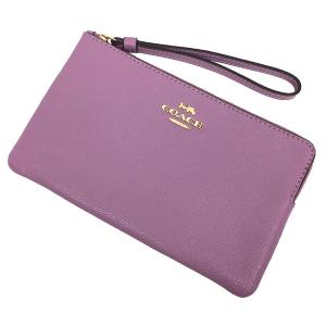 レターパックライト発送 送料無料 COACH コーチ レザー リストレット ポーチ 小物入れ aq6817｜aquankyoya