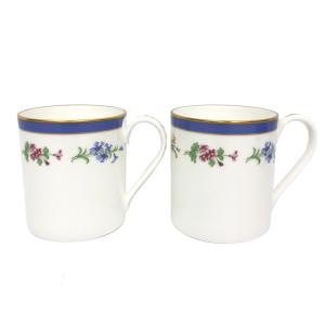 TIFFANY&CO. ティファニー Tiffany Floral マグカップ ペア 2個セット 食器 未使用 新古品 aq6952｜aquankyoya