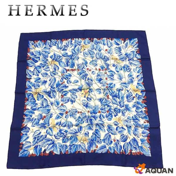 HERMES エルメス カレ90 スカーフ L’ARBRE de SOIE 絹の木 シルク 美品 a...