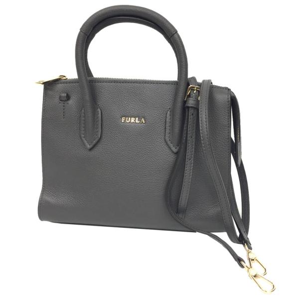 FURLA フルラ PIN S SATCHEL ２WAY ハンドバッグ ショルダーバッグ レザー グ...