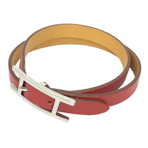 HERMES エルメス レザー ブレスレット ビーアピ ドゥブルトゥール XS 