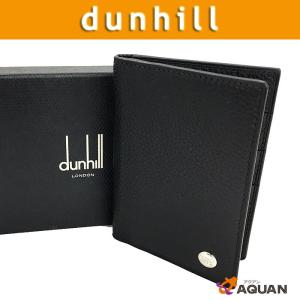 dunhill ダンヒル カードケース 名刺入れ ボストン BOSTON L2W347A ブラック 黒 美品 メンズ 財布小物 aq823｜aquankyoya