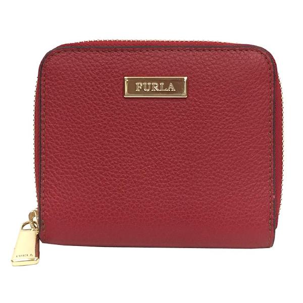 FURLA フルラ 折財布 PR2Y 0972189 レザー レッド 赤 ラウンドファスナー ラウン...