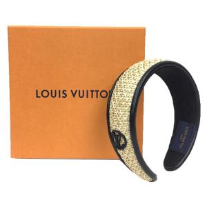 ルイヴィトン LOUIS VUITTON アクセサリー モノグラム MONOGRAM ヘットバンド・ラフィア M77534 カチューシャ aq9046｜aquankyoya