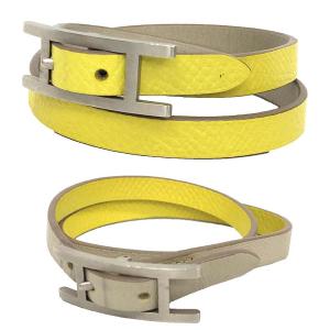 HERMES エルメス レザー ブレスレット ビーアピ ドゥブルトゥール XS 