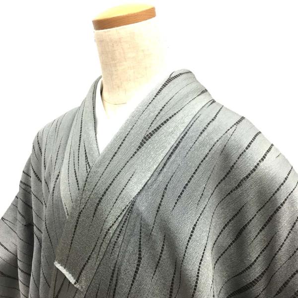 京やC084 正絹 小紋 ちりめん 絹100％ 日本の伝統工芸 絹の絞り染めの着物 本絞り 絞りの着...