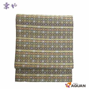 セール 京やJ042 西陣織 正絹 袋帯 いづくら織物 全通 切嵌 名物裂意匠