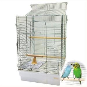 HOEI 鳥かご ケージ HOEI 465インコ 底カラー ホワイト : アクアペット
