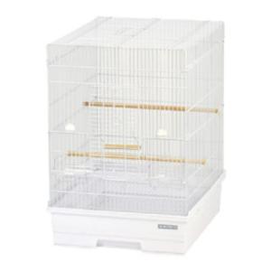 HOEI 鳥かご ケージ HOEI 465インコ 底カラー ホワイト : アクアペット