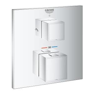 2415400J　グローエ GROHE　サーモスタットシャワー2方切替埋込混合栓　化粧部｜aquashop07