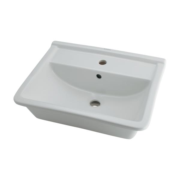 #DU-0302560000　カクダイ　角型洗面器（1ホール）　DURAVIT（デュラビット）