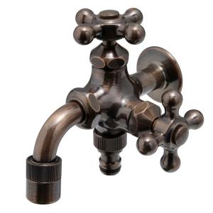 FBD16-MS　水生活製作所　二口万能胴長水栓(仙徳メッキ)