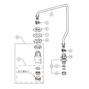 LF-72L　LIXIL　INAX　レバー式水栓部（AWL-72系用）