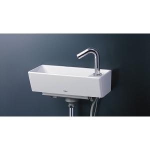 LSW50AS　TOTO　壁掛手洗器（角形）　自動水栓 発電タイプ　壁給水・床排水｜aquashop07