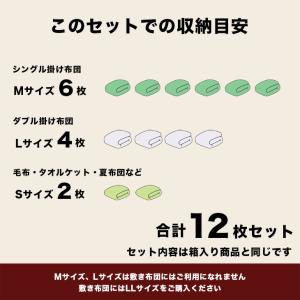 布団圧縮袋 12枚セット (Sサイズ2枚、Mサ...の詳細画像1
