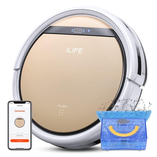 ILIFE V5s Plus Robot Vacuum and Mop Combo, Works w...