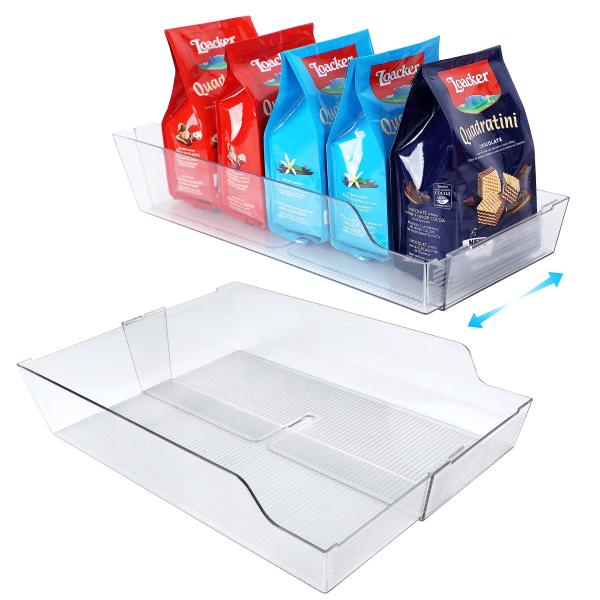 FORUP Plastic Clear Storage Bins, Expandable Kitch...