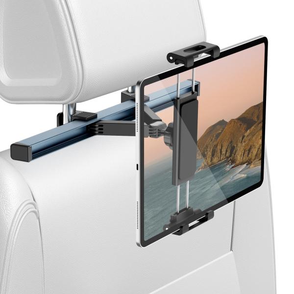 ULANZI タブレットホルダー 車用 iPadホルダー 車の後部座席用 ヘッドレスト タブレットマ...