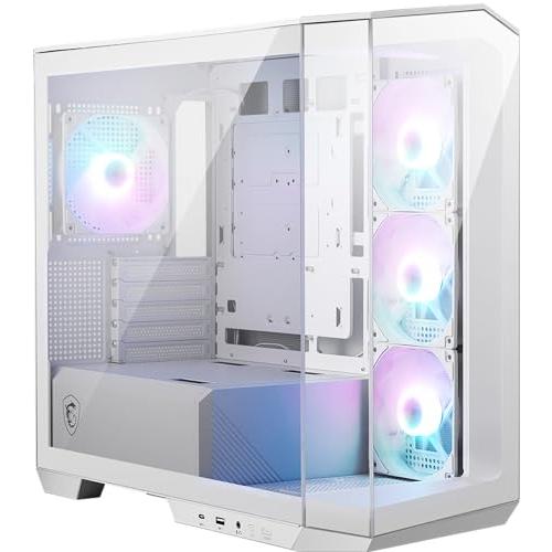 MSI MAG PANO M100R PZ ホワイト Micro ATX PCケース   バックコネ...