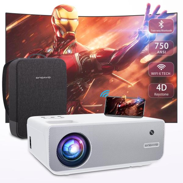 [4D/4P Keystone] Projector With WiFi And Bluetooth...
