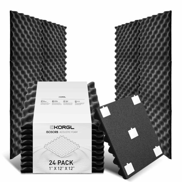 ISOSORB Sound Proof Foam Panels for Walls | 1&quot;x12&quot;...