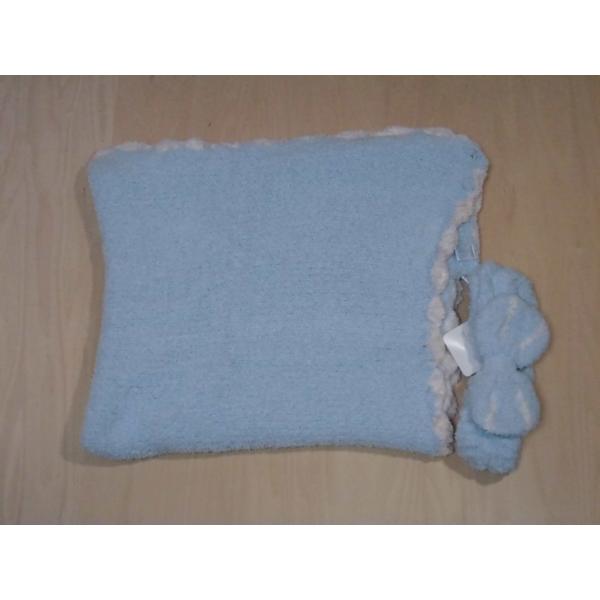 ふわふわパイルのブランケット♪80×110cm・ピンクとサックス　ベビーカー